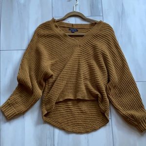 American eagle mustard cropped sweater